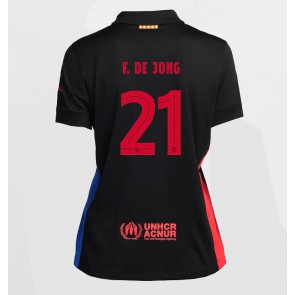 Barcelona Frenkie de Jong #21 Replika Udebanetrøje Dame 2024-25 Kortærmet